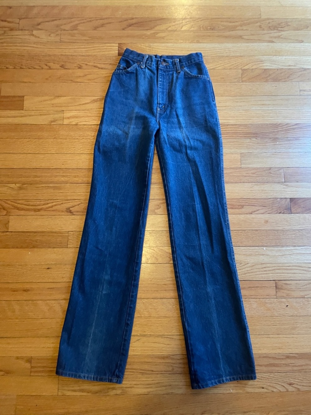 HIS chic vintage Classic High-Rise Straight Leg Women's Jeans - Indigo Blue 90s